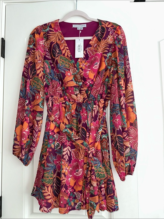 Baltic Born Dresses & Skirts - Baltic Born Floral Wrap Dress in Berry Multi